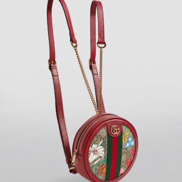 NWT Gucci Ophidia Mini Round Flora Chain-strap Backpack - Picture 5 of 8